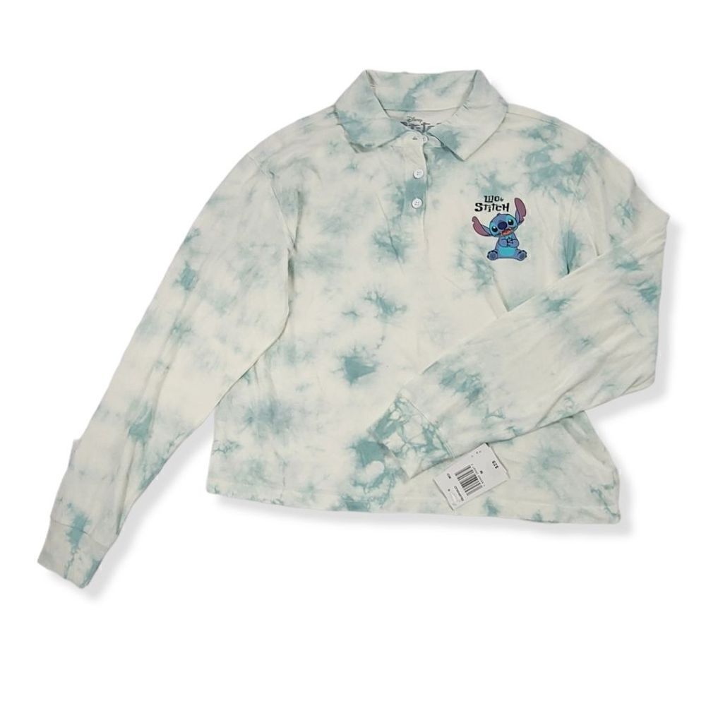 Disney Lilo & Stitch long sleeve polo Medium- Junior